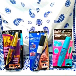 Lot Of 3 Maybelline Mascaras Volum Express New